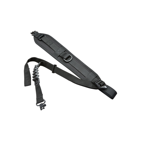 Butler Creek Quick Carry™ Padded Sling—black, adjustable, with clips; ideal for equipment or bags.