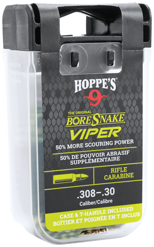Hoppe's .308-.30 rifle BoreSnake Viper cleaning product packaging on a white background