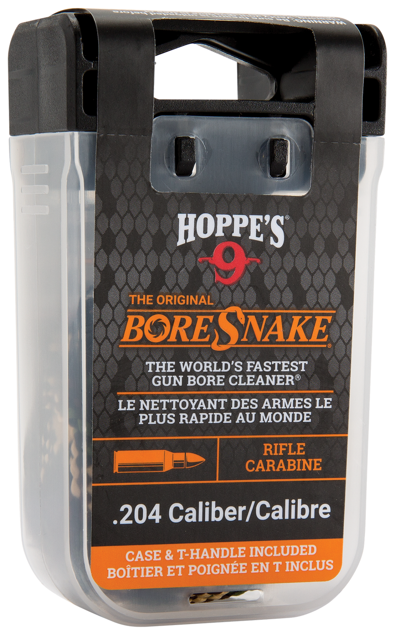 Load image into Gallery viewer, Hoppe's Boresnake gun bore cleaner packaging with branding and .204 caliber product details.
