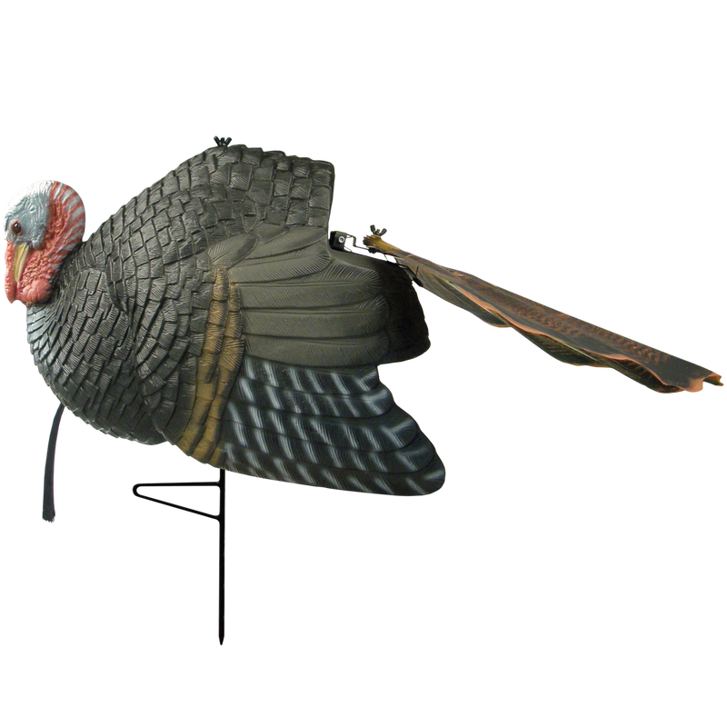 Load image into Gallery viewer, The Primos Killer B Turkey Decoy features detailed feathers and an extended tail to mimic a strutting gobbler.
