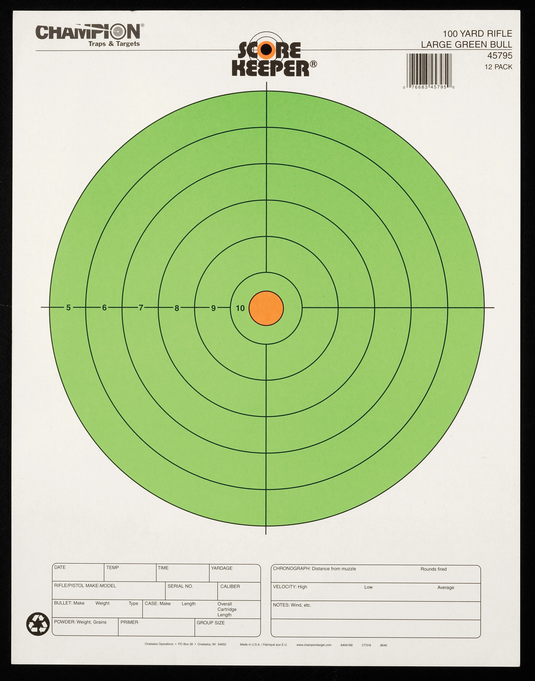 Score Keeper® Fluorescent Green Bull Targets