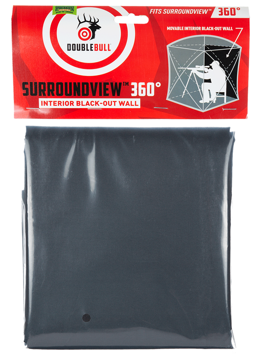 Primos SurroundView 360 Interior Black-Out Ground Blind Wall with diagram for use as a hunting blind curtain inside.