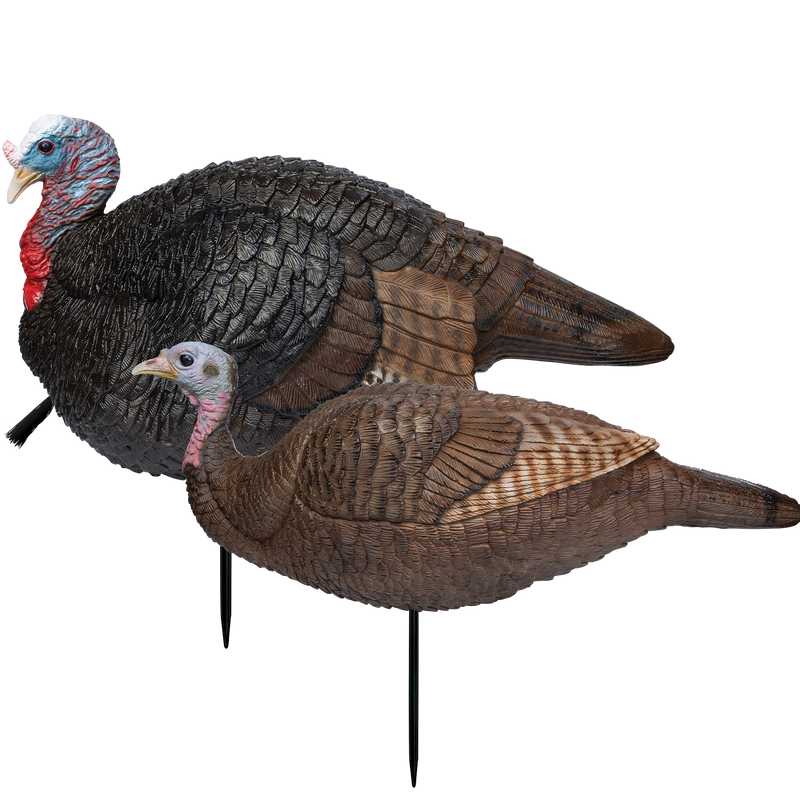 Load image into Gallery viewer, Primos Lil Gobbstopper™ Hen &amp; Jake Turkey Decoys: a realistic, durable pair for hunters.
