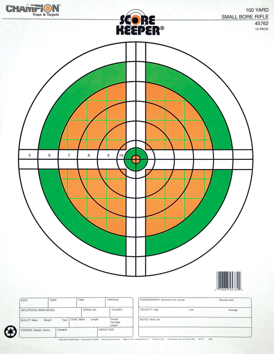 Score Keeper® Fluorescent Orange & Green Bull Targets