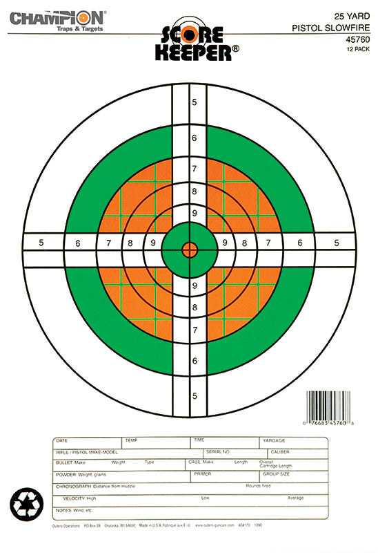 Load image into Gallery viewer, Score Keeper® Fluorescent Orange &amp; Green Bull Targets
