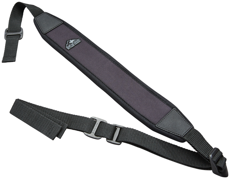 Load image into Gallery viewer, Butler Creek Easy Rider™ Sling: black adjustable neoprene shoulder strap with padding and plastic buckles for bags.
