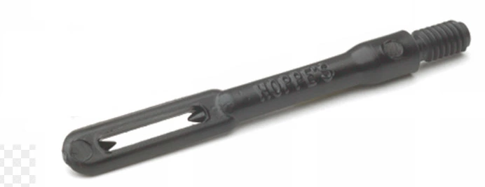 Load image into Gallery viewer, Black threaded rod with Hoppe's branding on a white background
