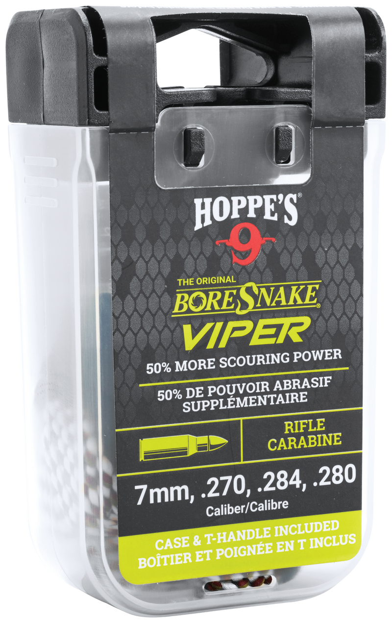 Load image into Gallery viewer, Hoppe's 7mm, .270, .284, .280 rifle Bore Snake Viper cleaning tool packaging with branding and product details.

