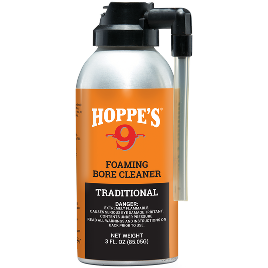 Hoppe's Foaming Bore Cleaner 3 oz can on a white background