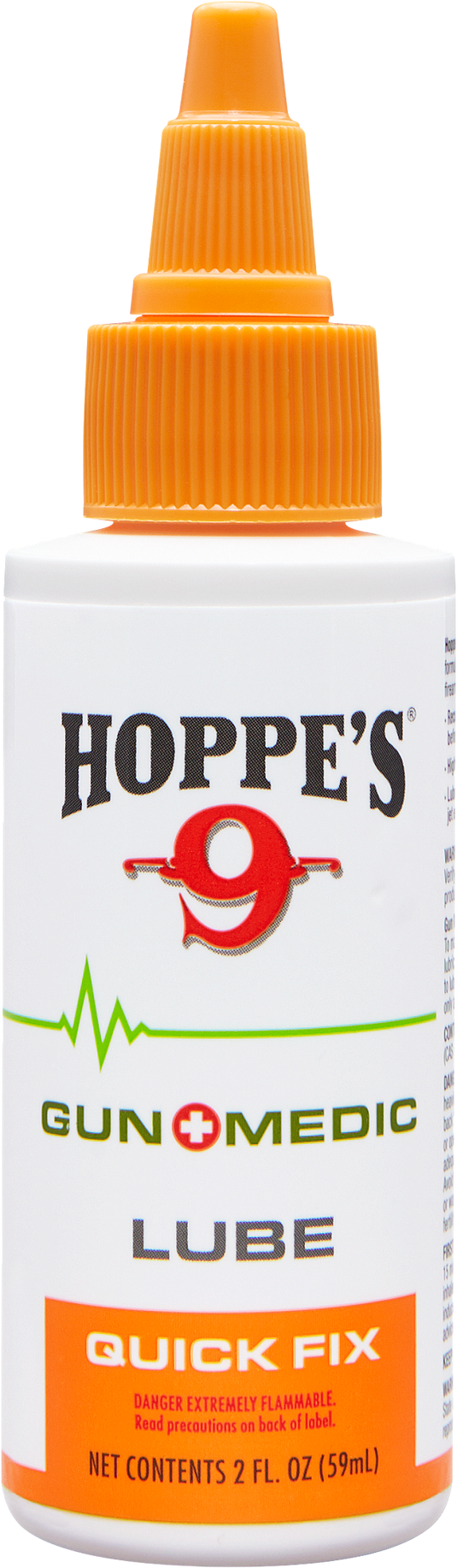 Hoppe's Gun Medic Lube Quick Fix bottle with orange cap and label