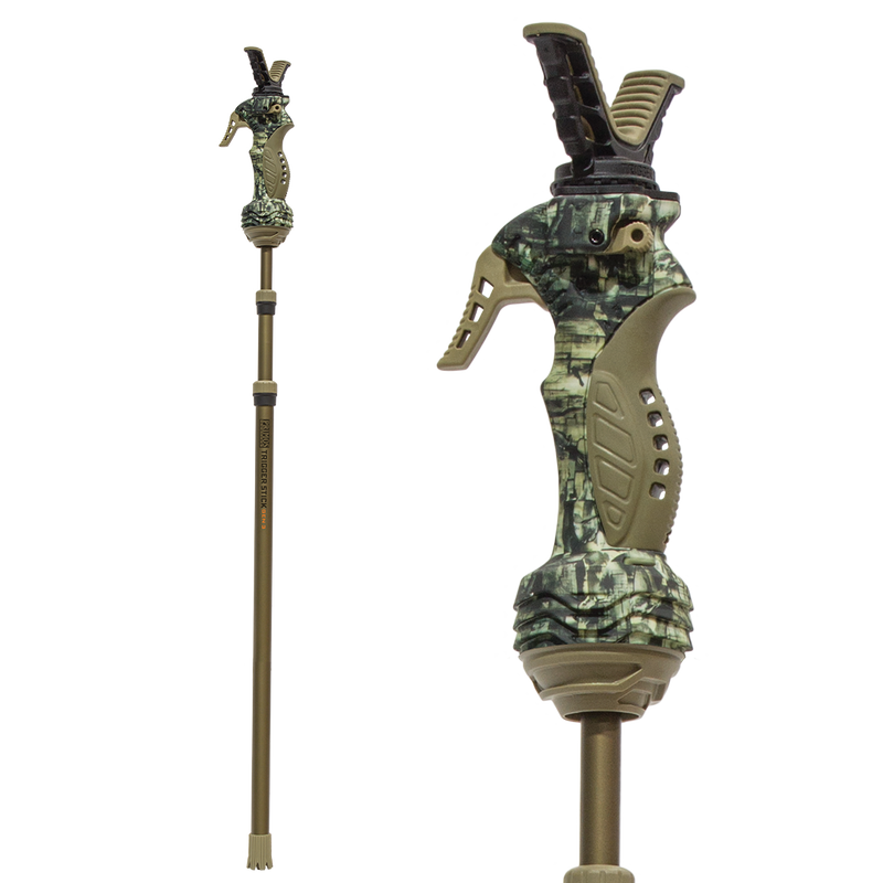 Load image into Gallery viewer, The Primos Gen3 Tall Monopod Trigger Stick features an ergonomic handle and quick detach yoke for versatile support.
