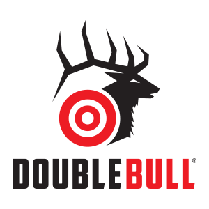 Double Bull logo with a deer silhouette, antlers, and a red target over the shoulder, with “DOUBLE BULL” text below.