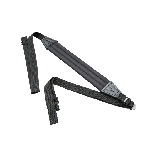 The Butler Creek Ultra Padded Sling is a black adjustable gun strap with plastic ends and buckle, shown on white background.