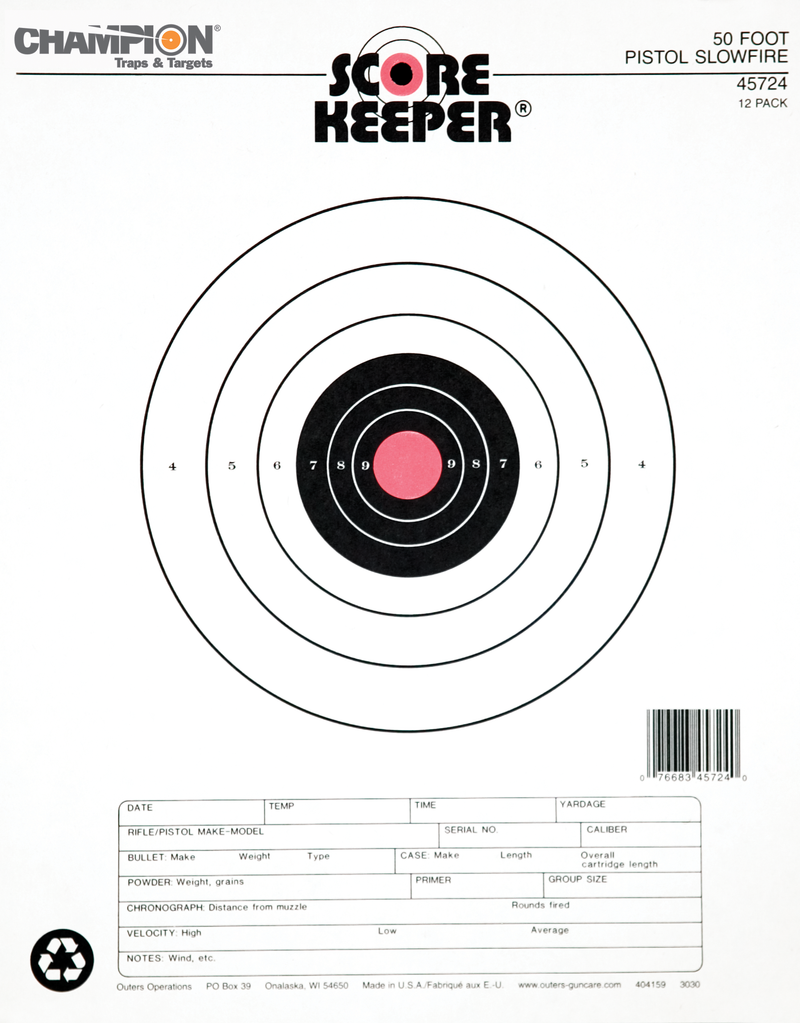 Load image into Gallery viewer, Score Keeper® Fluorescent Orange &amp; Black Bull Targets

