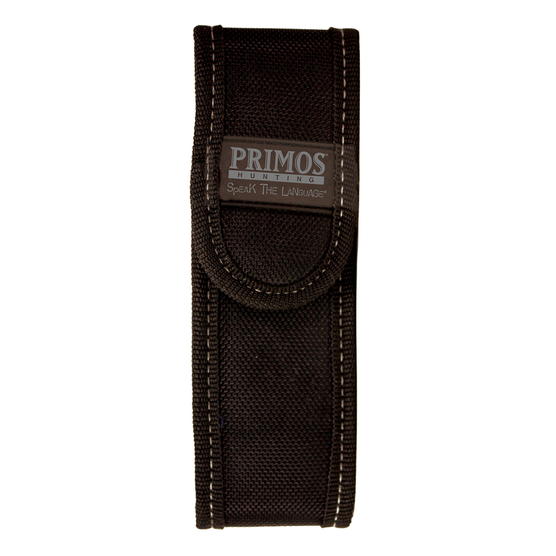 Load image into Gallery viewer, Black fabric pouch with flap closure for the Primos Bloodhunter HD, the top light for blood tracking.
