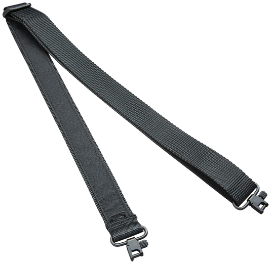 The Butler Creek Mountain Sling with Swivels is a black adjustable nylon strap, perfect for backpacking.