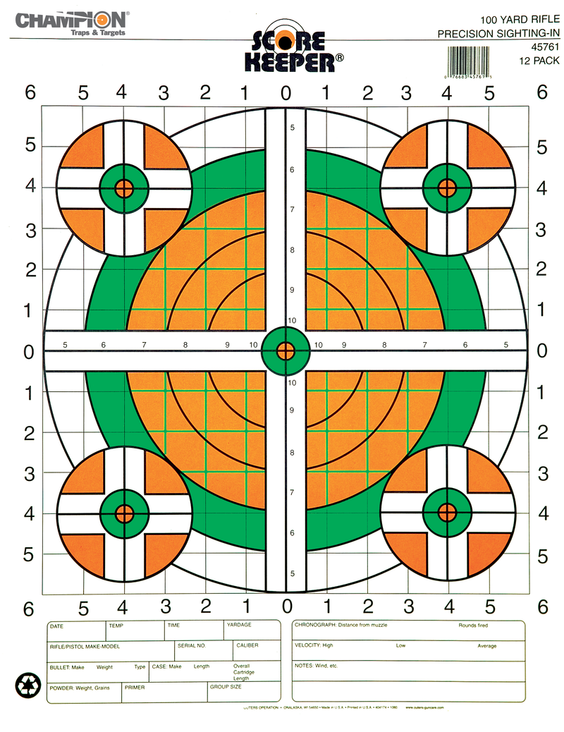 Load image into Gallery viewer, Score Keeper® Fluorescent Orange &amp; Green Bull Targets
