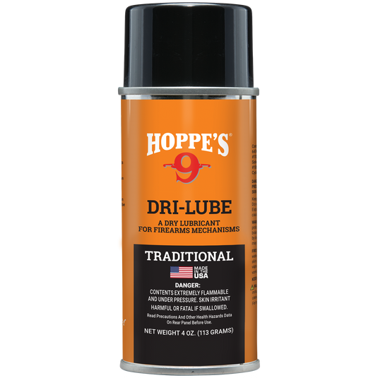 Hoppe's Dri-Lube aerosol can on a white background