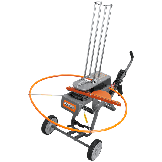 Champion Wheelybird 3.0™ auto-feed trap with orange safety ring and tall magazine—perfect for sporting clays.