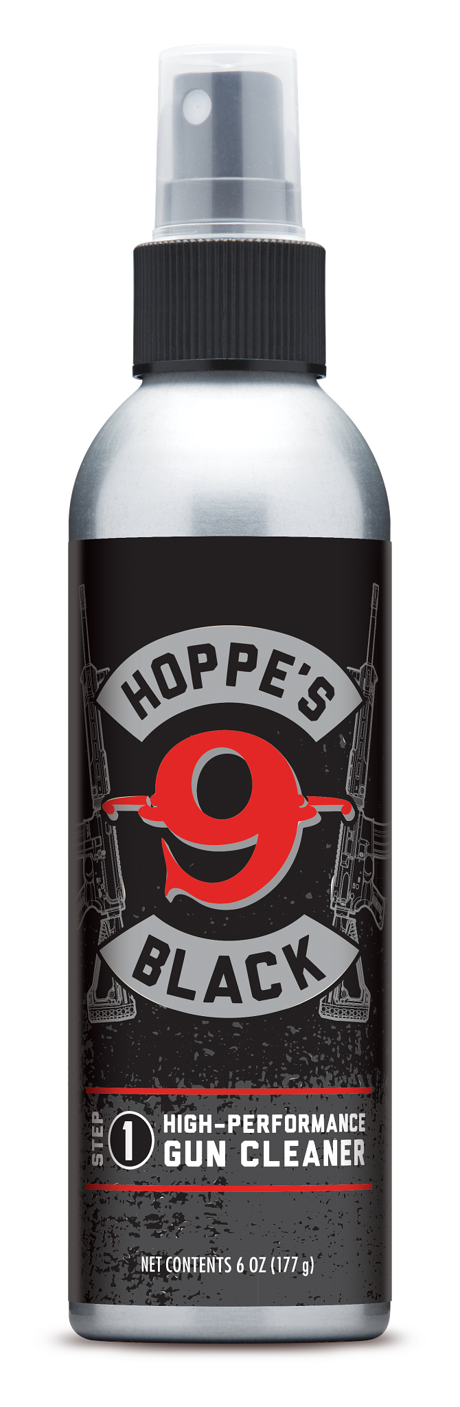 Load image into Gallery viewer, Hoppes No. 9 Black high-performance gun cleaner 6 oz bottle on a white background
