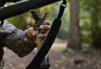 man about to use trigger stick