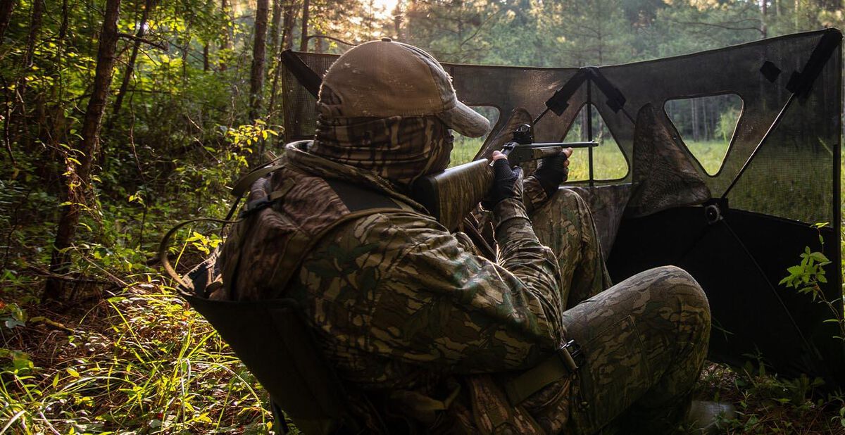 ground blind hunting