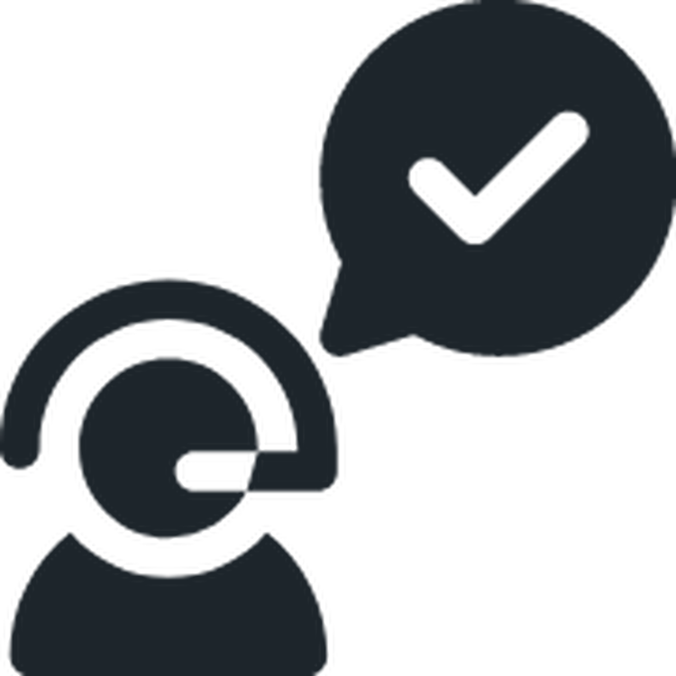 U.S. Based Experts Customer service icon graphic on transparent background