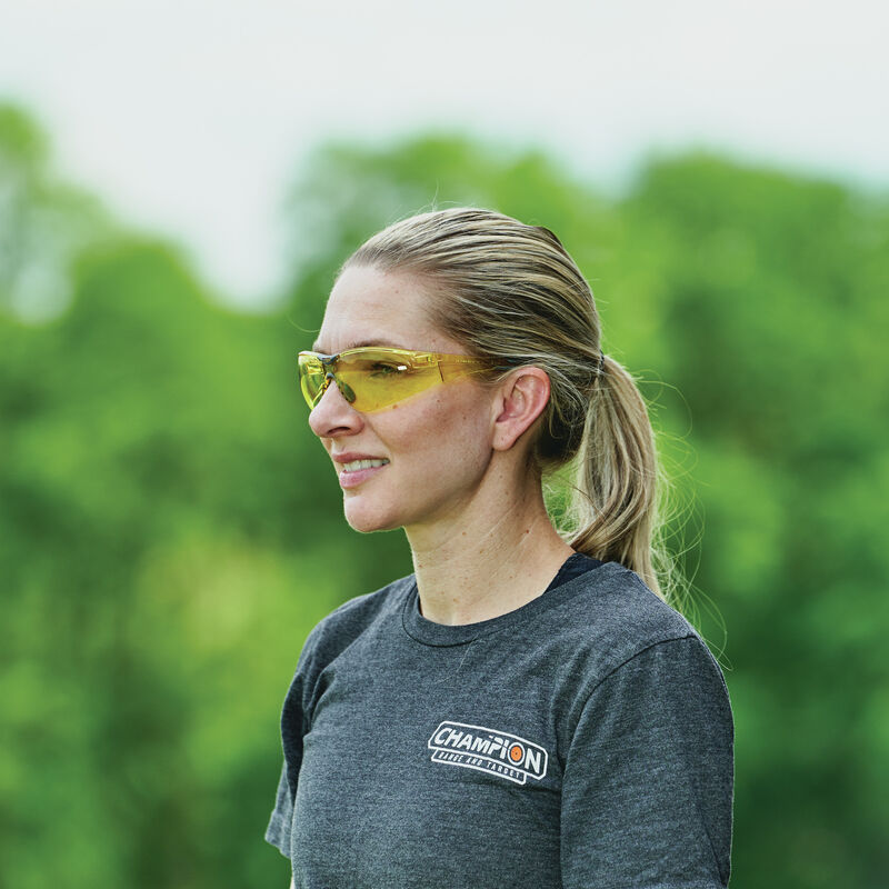 Amber Ballistic Shooting Glasses - Open Frame