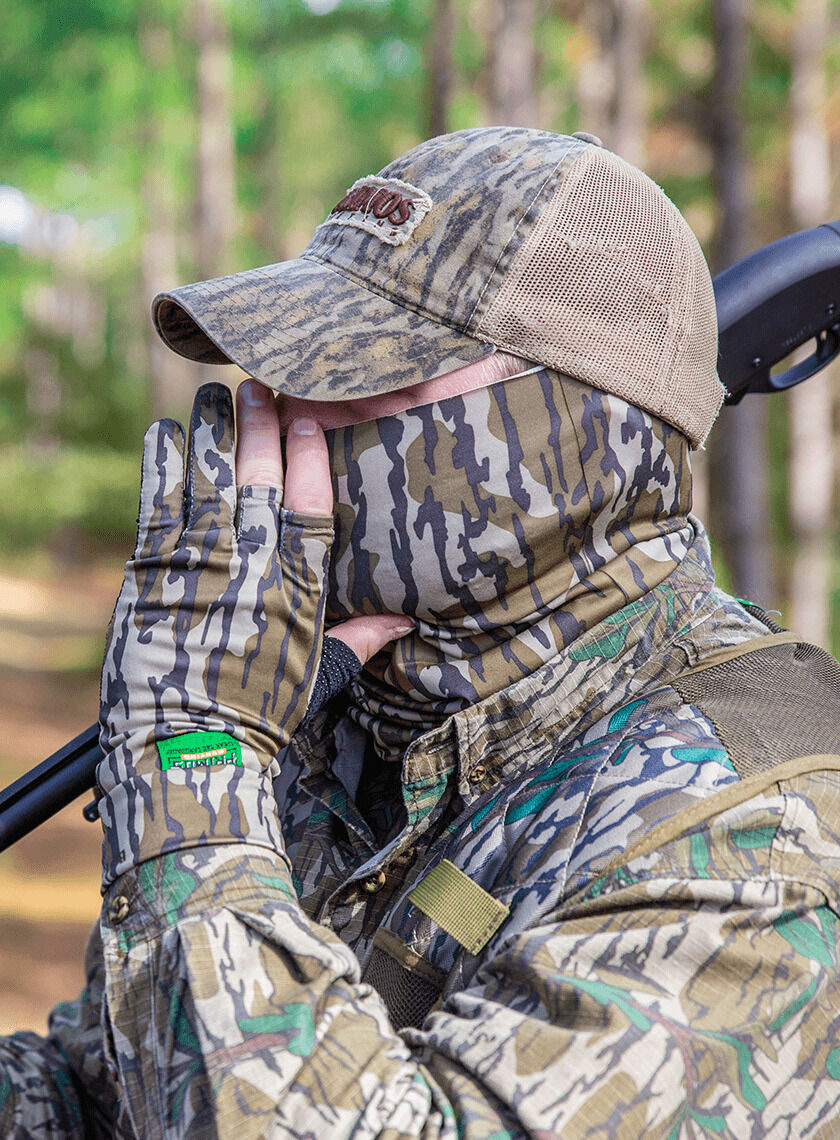 Buy Mossy Oak Bottomland Stretch Fingerless Gloves Primos Hunting