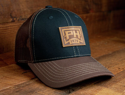 "The Night Cap" Midnight Blue Front, Brown Mesh Back Cap