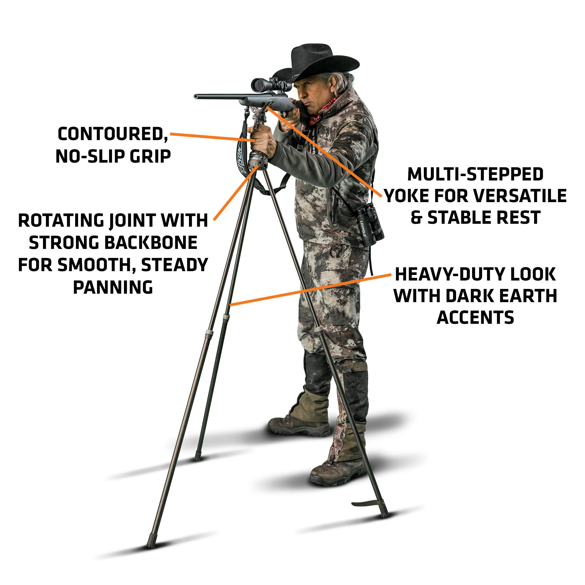 Gen 3 Trigger Stick Primos Tripod Hunting Shooting Rifle Rest 3 legged Tall 