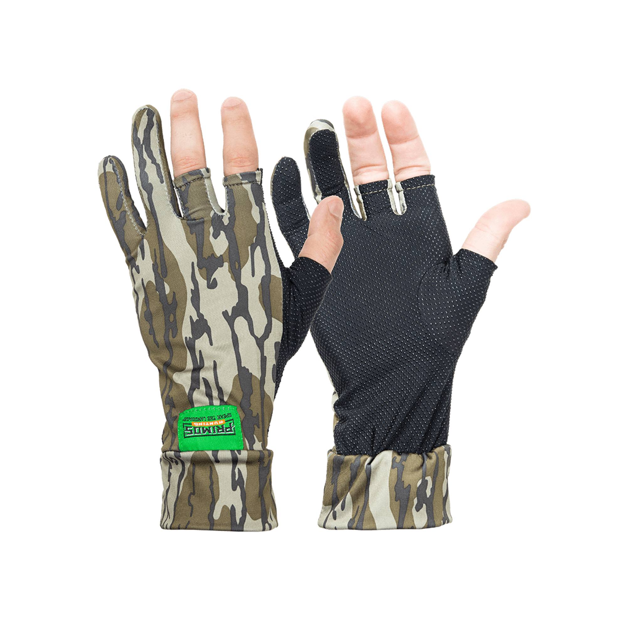 Buy Mossy Oak Bottomland Stretch Fingerless Gloves Primos Hunting